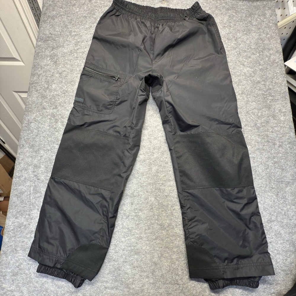 Columbia Snow Pants Mens XL Black Solid Nylon Reinforced Ski Trousers SM 8040